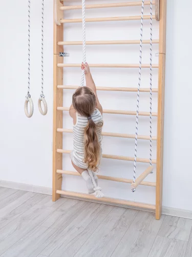 Pikler-Dreieck Set aus 4 Teilen: Indoor-Spielplatzbogen und Dreieck-Klettergerüst, Montessori-Toddler-Spielgymnastik